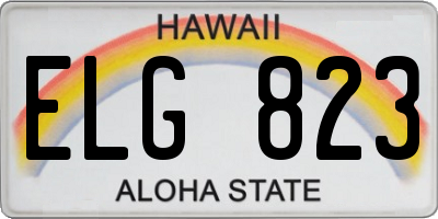HI license plate ELG823