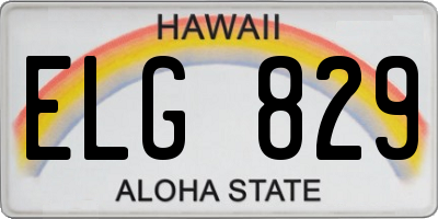 HI license plate ELG829