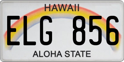 HI license plate ELG856