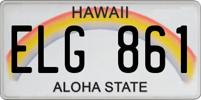 HI license plate ELG861