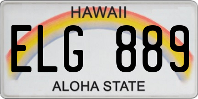 HI license plate ELG889