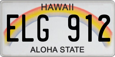 HI license plate ELG912