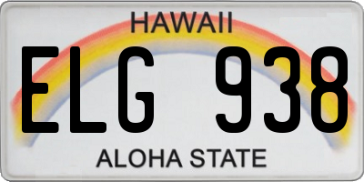 HI license plate ELG938
