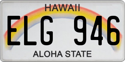 HI license plate ELG946