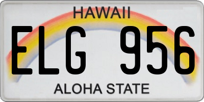 HI license plate ELG956
