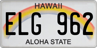 HI license plate ELG962