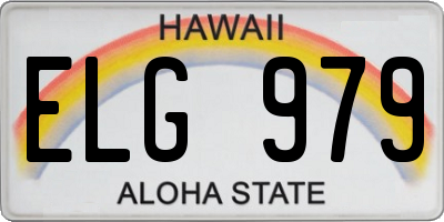 HI license plate ELG979