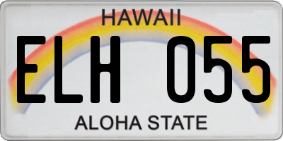 HI license plate ELH055