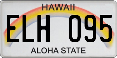 HI license plate ELH095