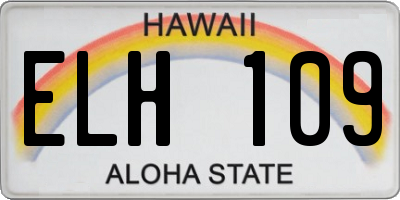 HI license plate ELH109