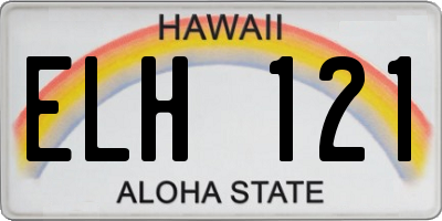HI license plate ELH121