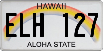 HI license plate ELH127