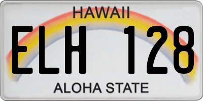 HI license plate ELH128