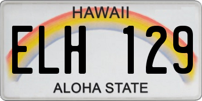 HI license plate ELH129