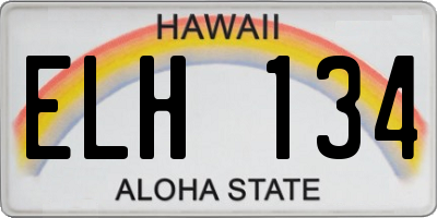 HI license plate ELH134