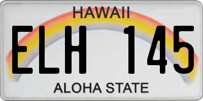 HI license plate ELH145