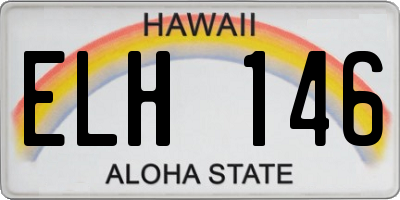 HI license plate ELH146