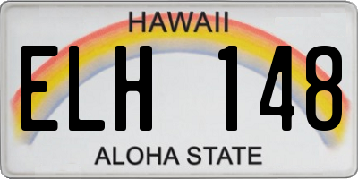 HI license plate ELH148