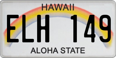 HI license plate ELH149