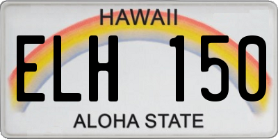 HI license plate ELH150