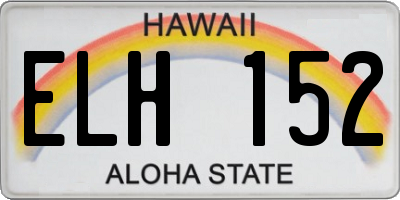 HI license plate ELH152