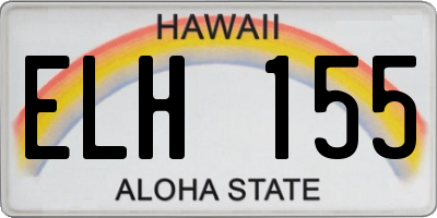 HI license plate ELH155