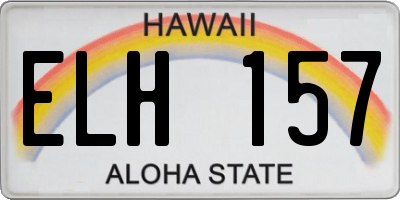 HI license plate ELH157