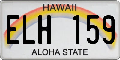 HI license plate ELH159