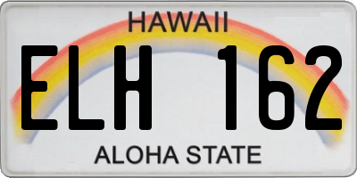 HI license plate ELH162