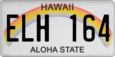 HI license plate ELH164