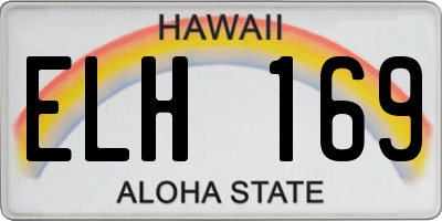 HI license plate ELH169