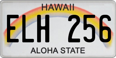 HI license plate ELH256