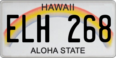 HI license plate ELH268