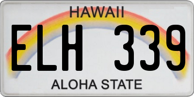 HI license plate ELH339