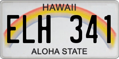 HI license plate ELH341