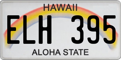HI license plate ELH395