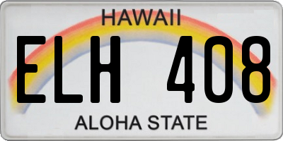 HI license plate ELH408