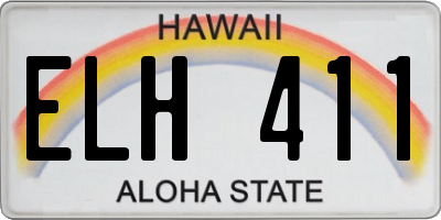 HI license plate ELH411