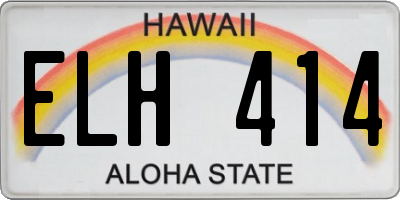 HI license plate ELH414