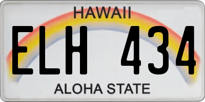 HI license plate ELH434