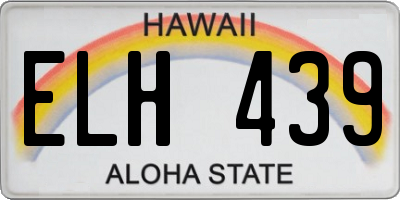 HI license plate ELH439