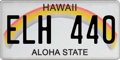 HI license plate ELH440