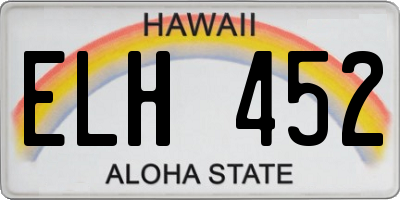 HI license plate ELH452