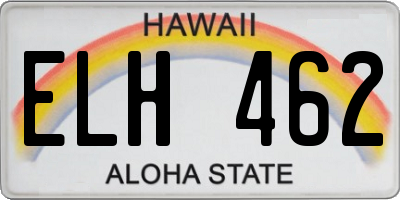 HI license plate ELH462