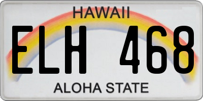 HI license plate ELH468