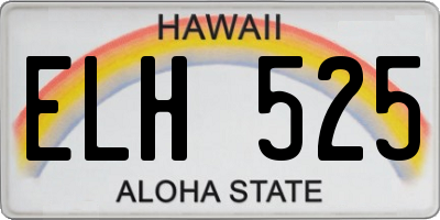 HI license plate ELH525
