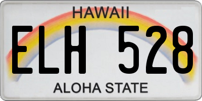 HI license plate ELH528