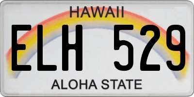 HI license plate ELH529