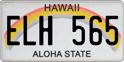 HI license plate ELH565