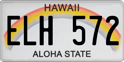 HI license plate ELH572